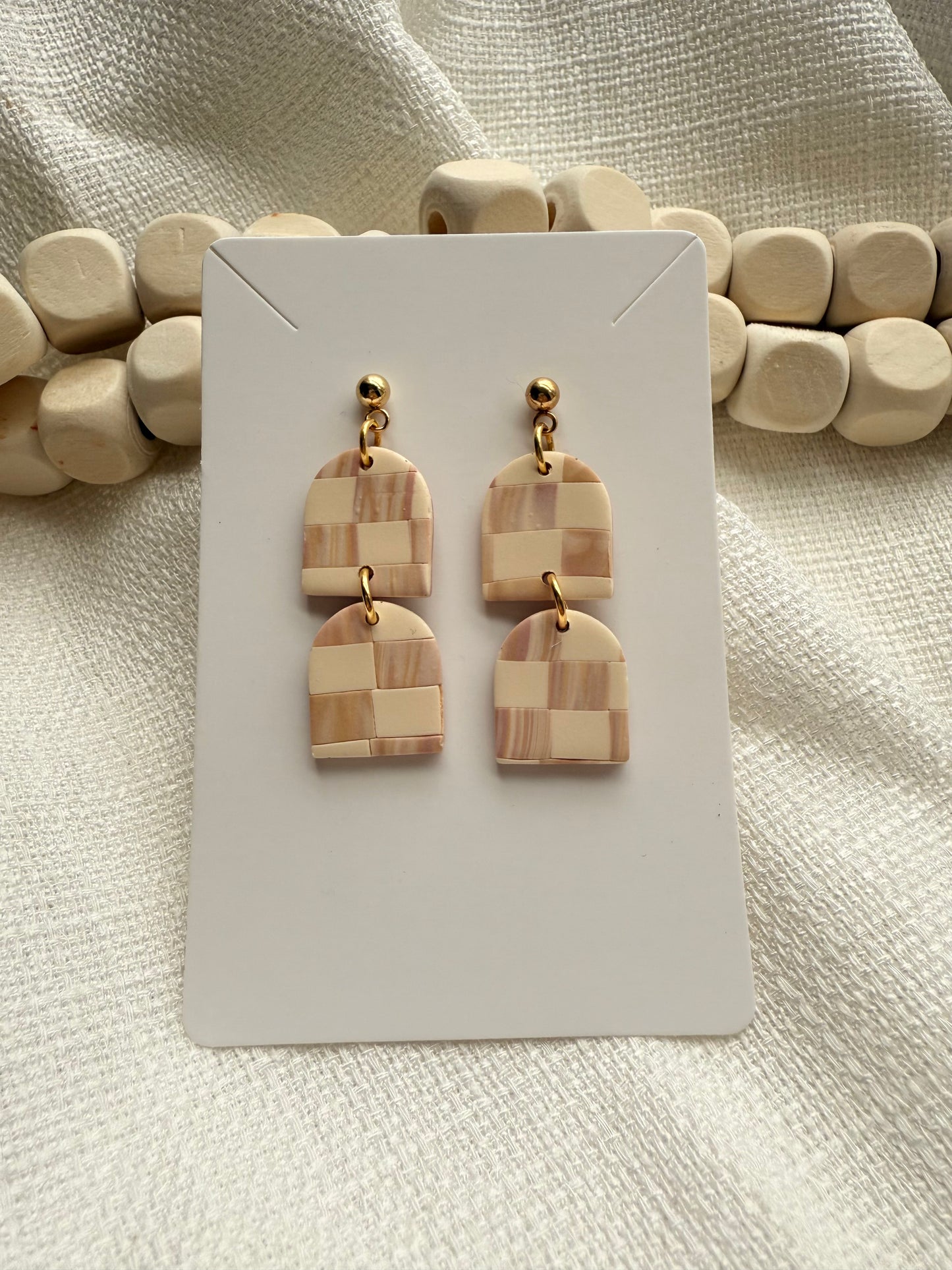 Pink Checkered Dangle