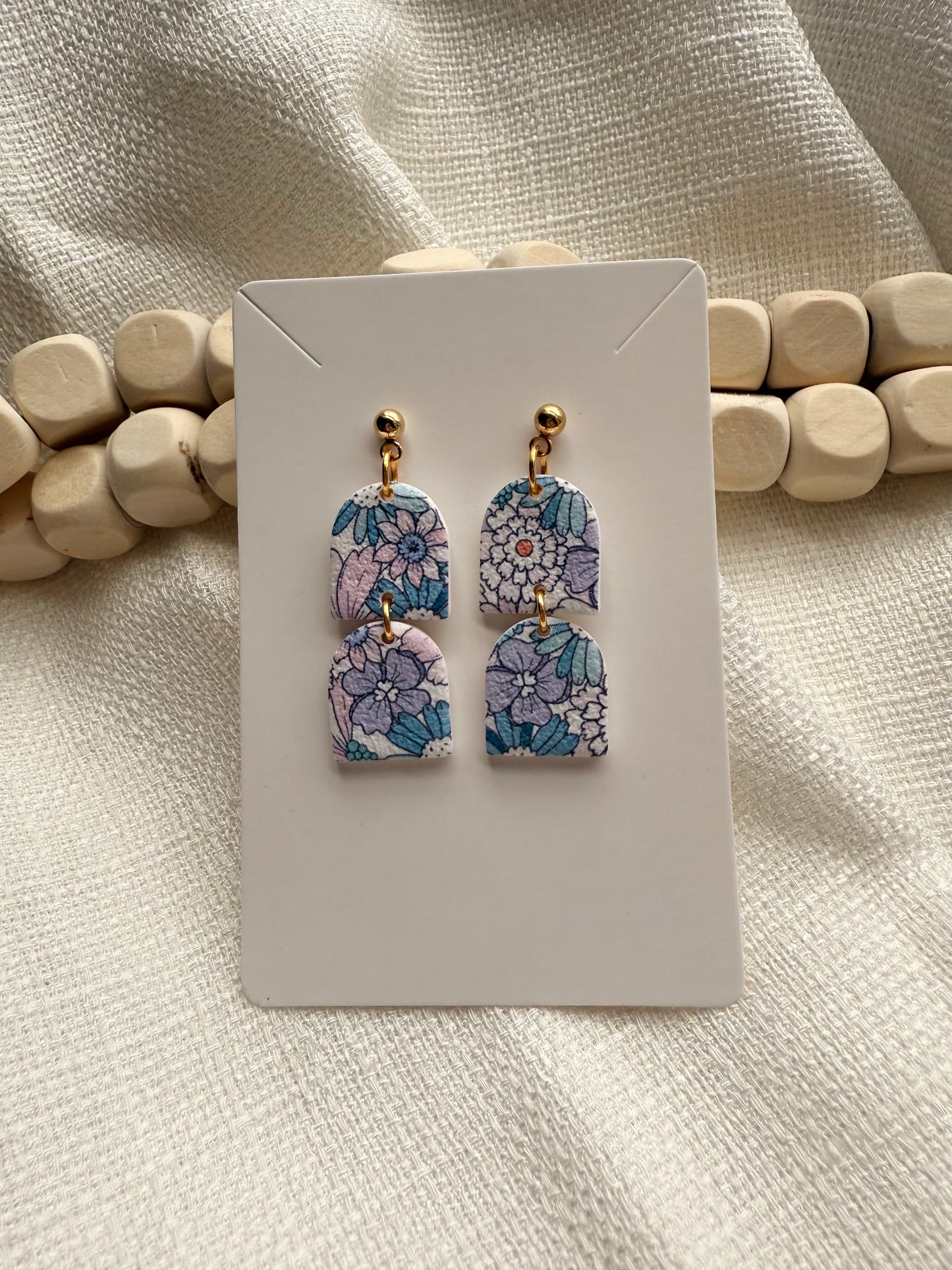 Blue Floral Dangle