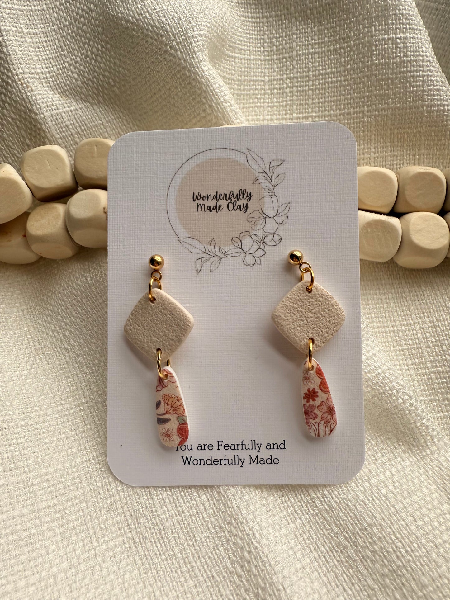 Petite Diamond Floral Dangle