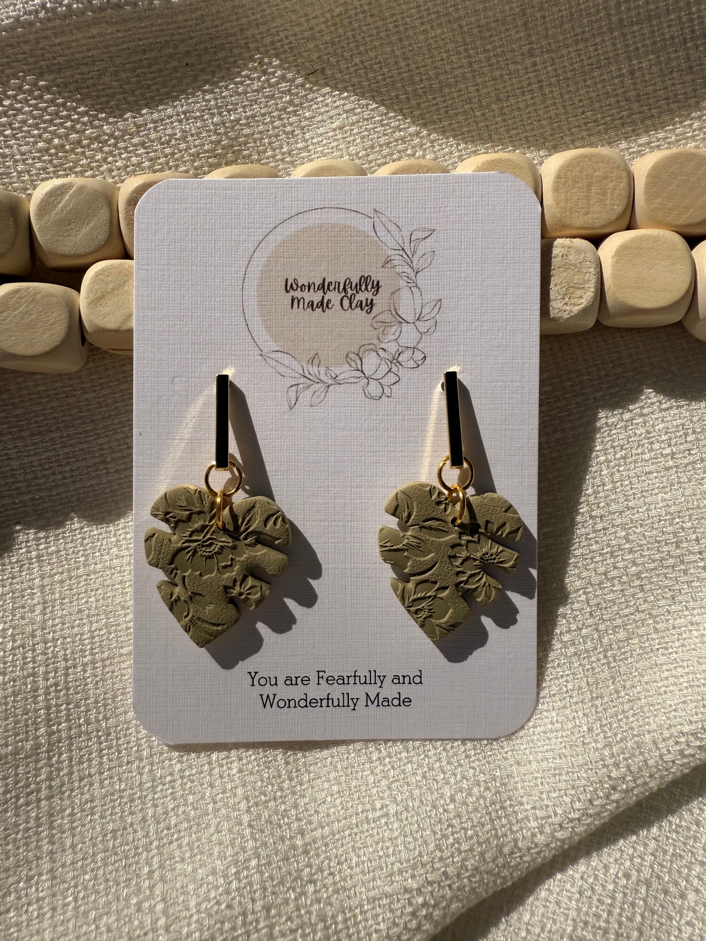 Neutral Palm Leaf Dangles