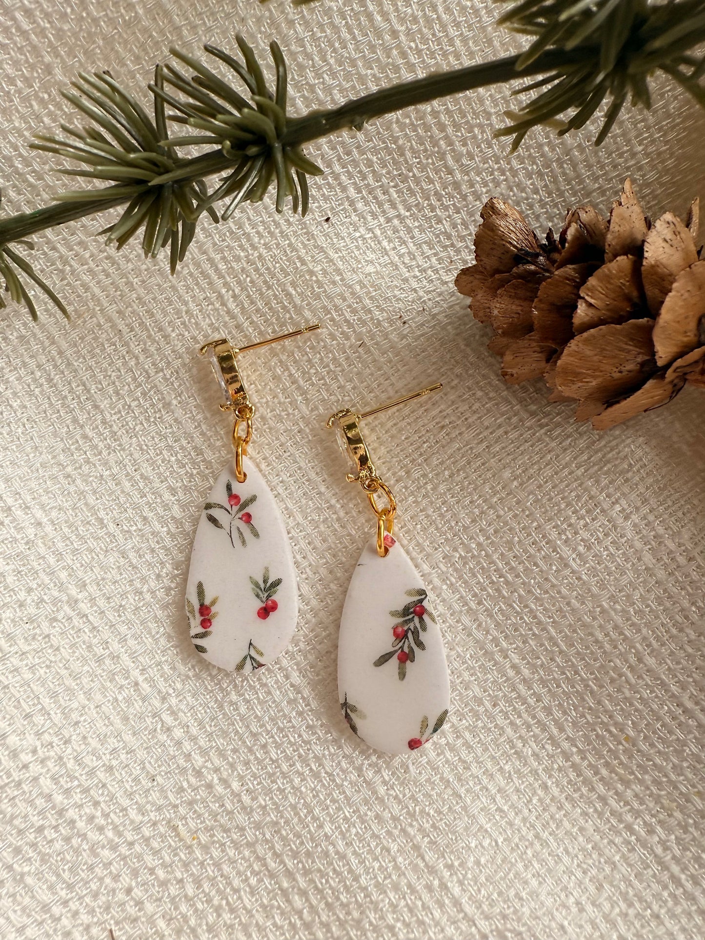 Petite Holly Berry Dangles