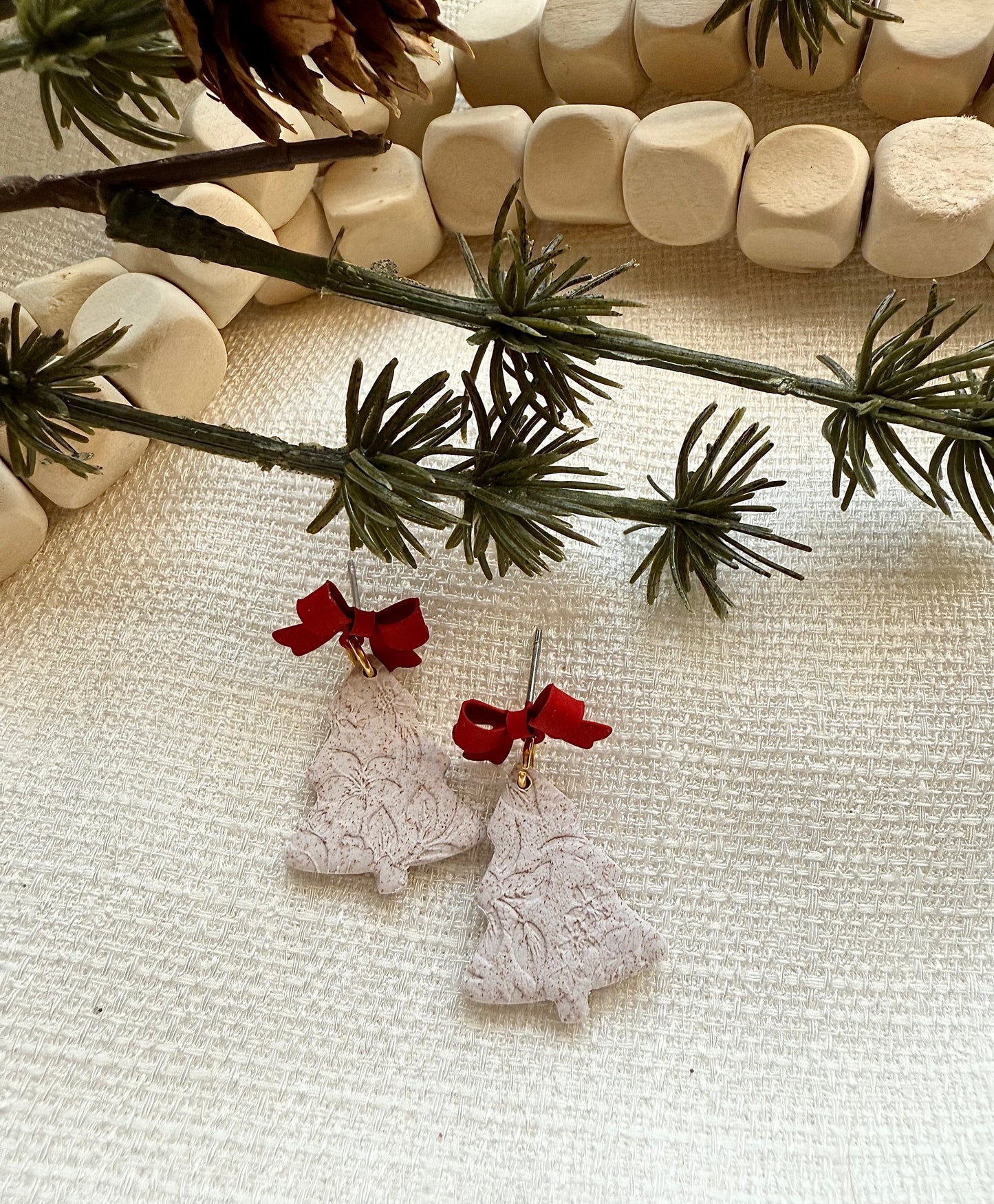 White Lacy Christmas Trees