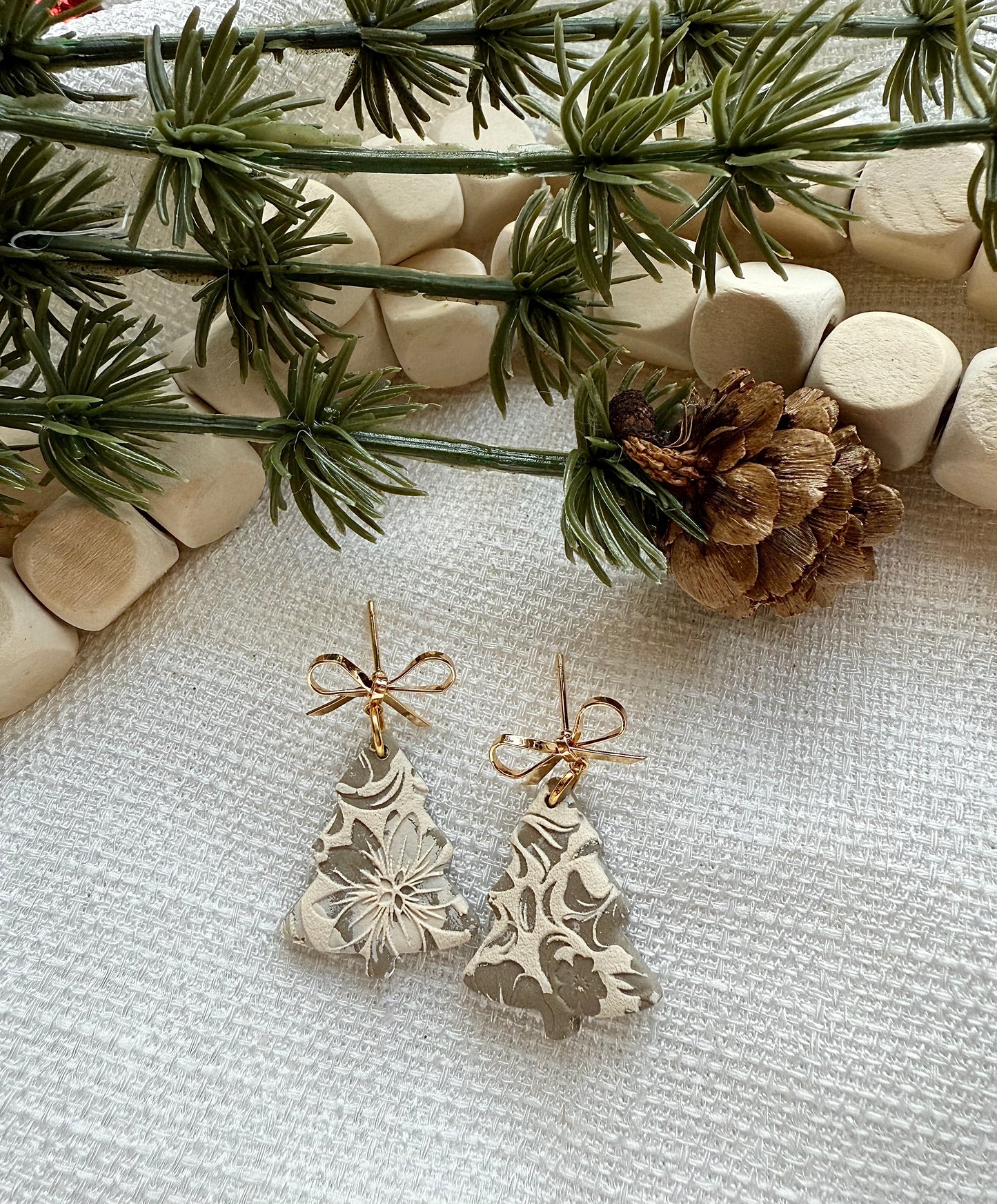 Green Lacy Christmas Trees