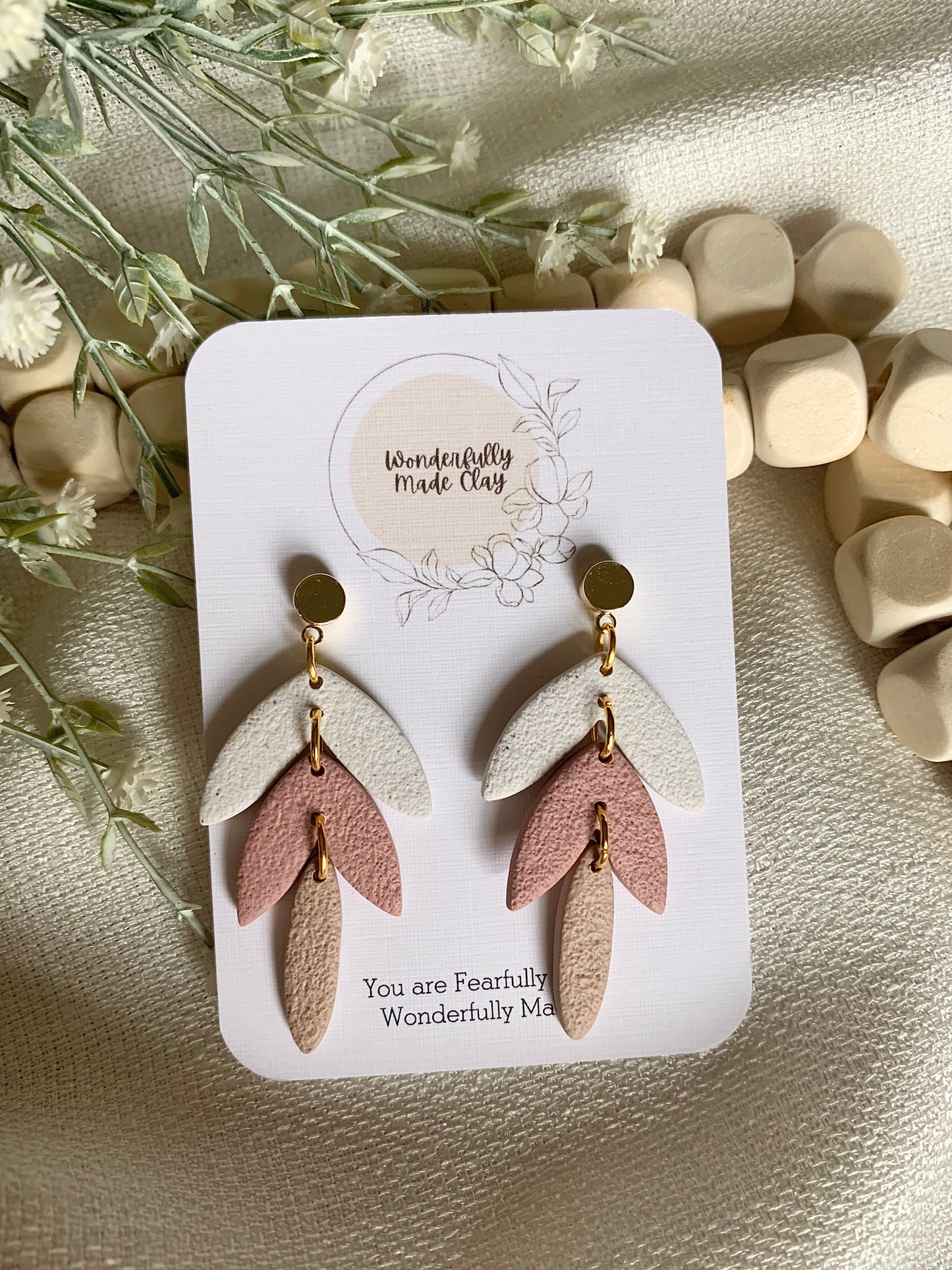 Trio Dangle in Blush