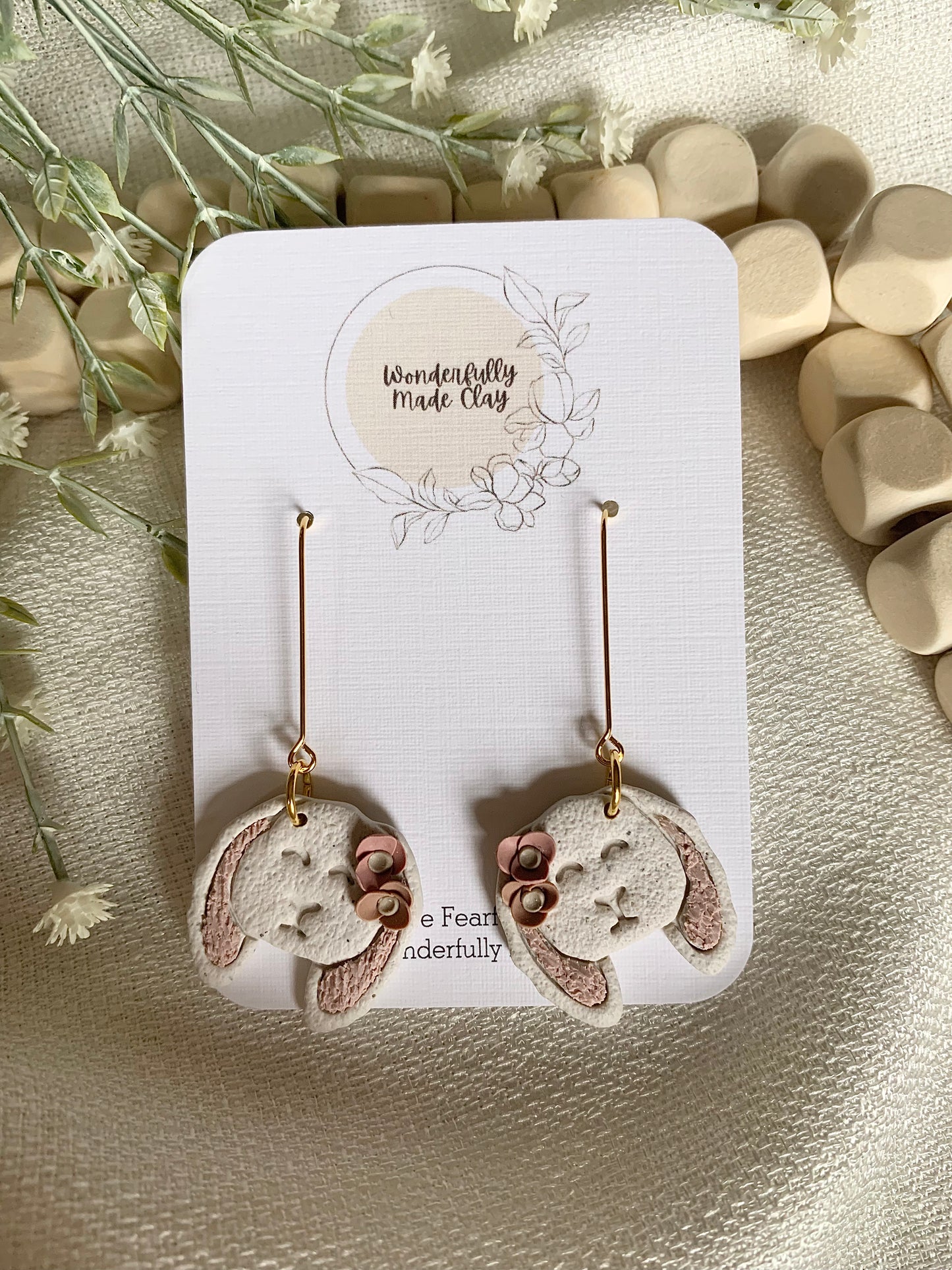 Lopsy Floral Bunnies with Hooks