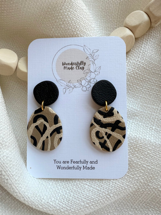 Textured Abstract Organic Dangle