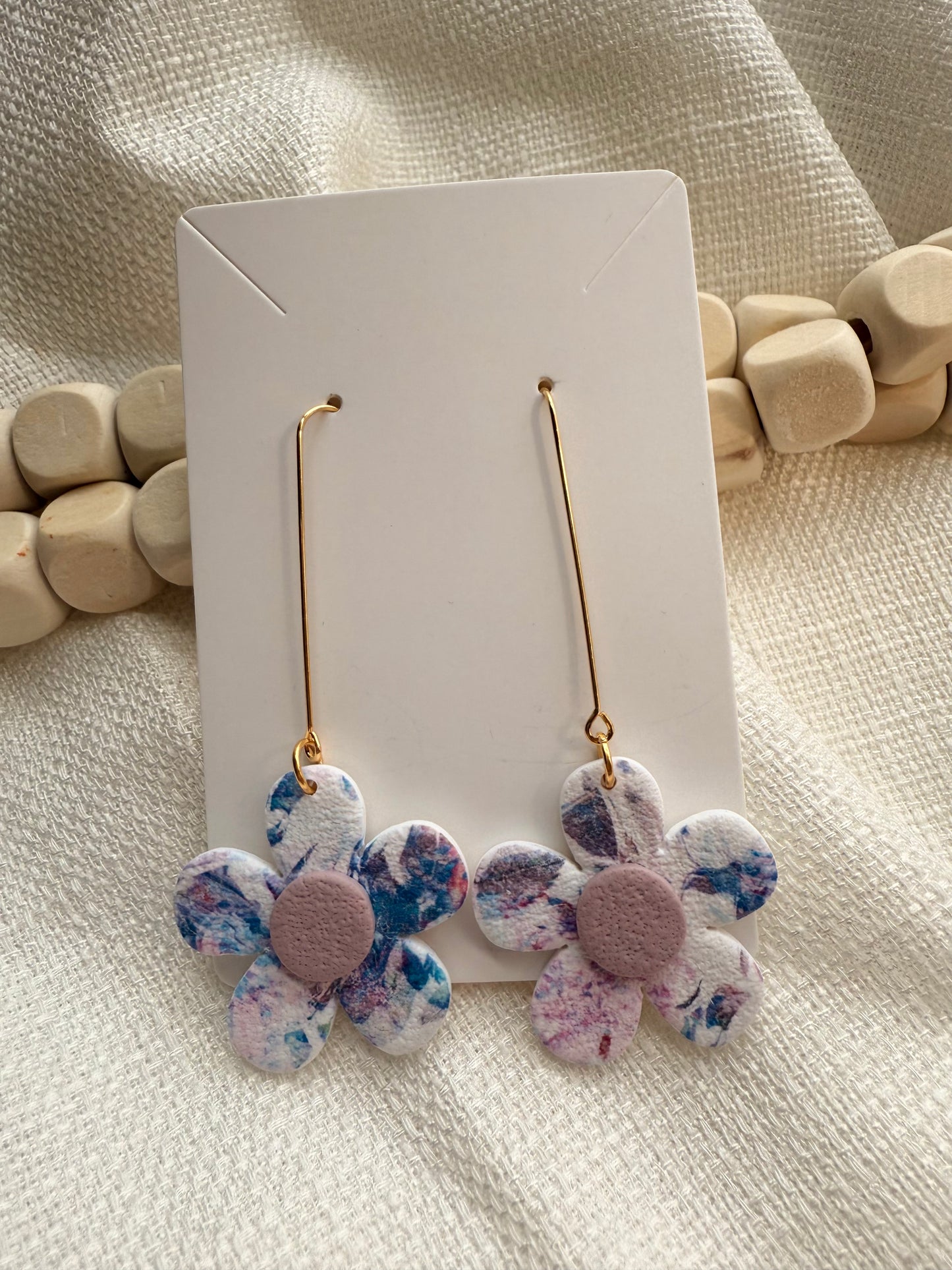 Blue Vintage Jumbo Flowers