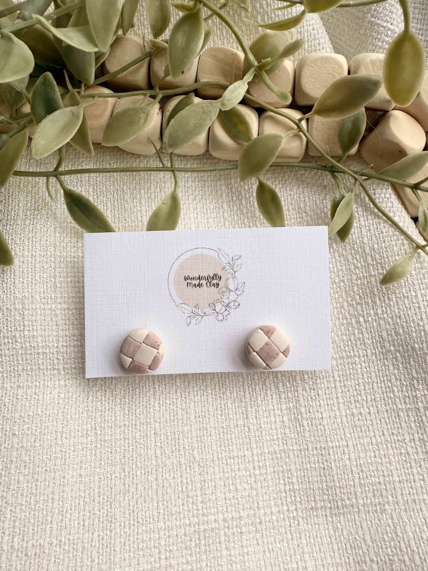 Pink Checkered Dangle