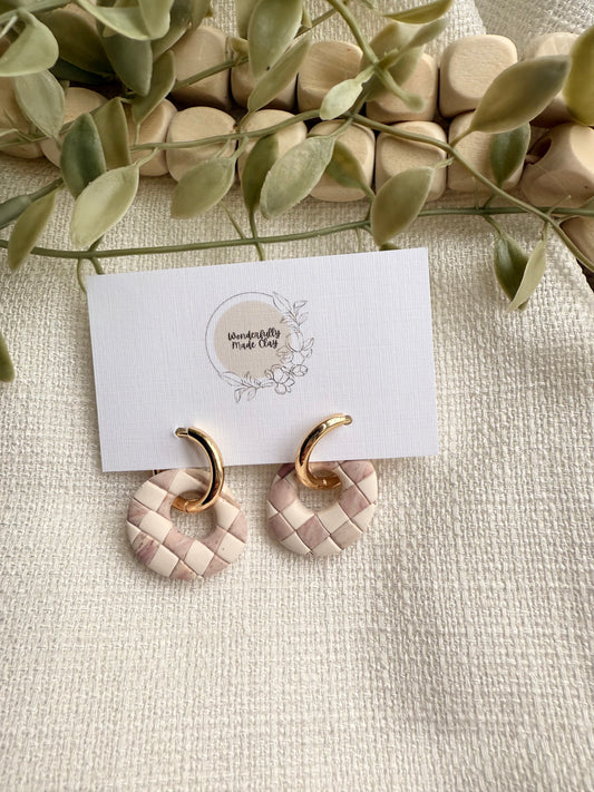 Pink Checkered Huggie