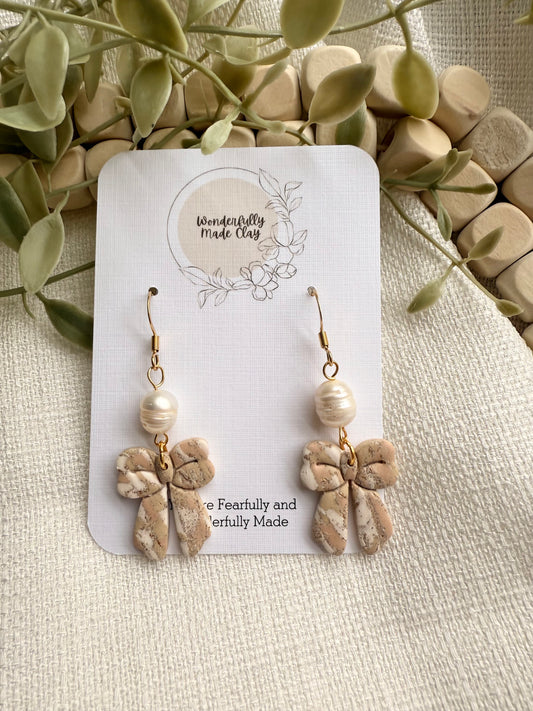 Pink Bows with Pearls