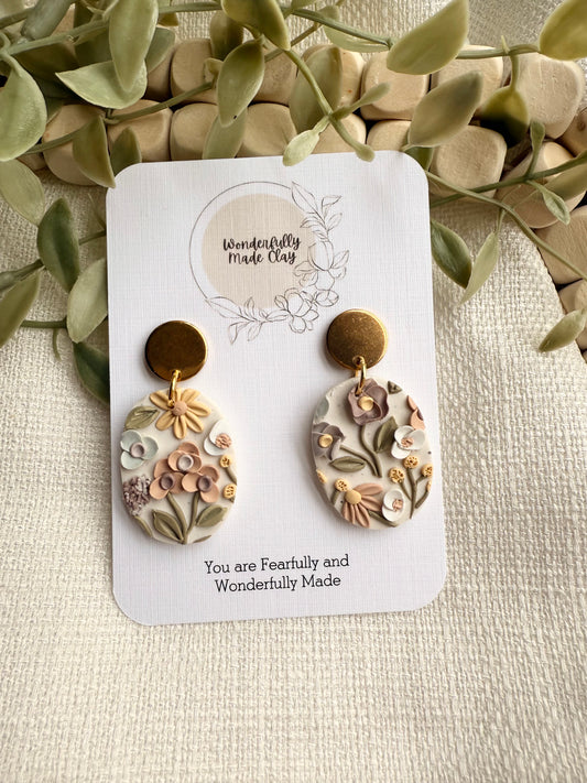 Pastel Floral Garden (Ovals)