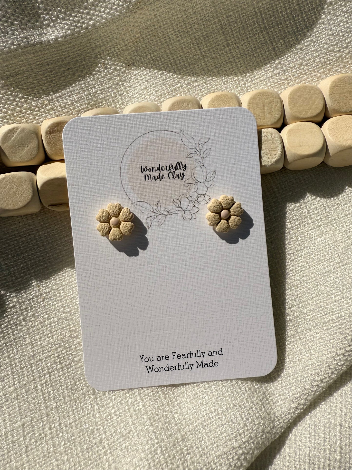 Ivory Flower Studs