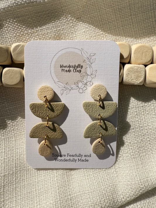 Neutral Green and Cream Dangle