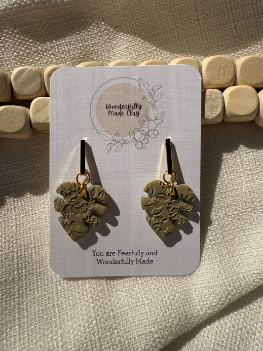 Neutral Palm Leaf Dangles