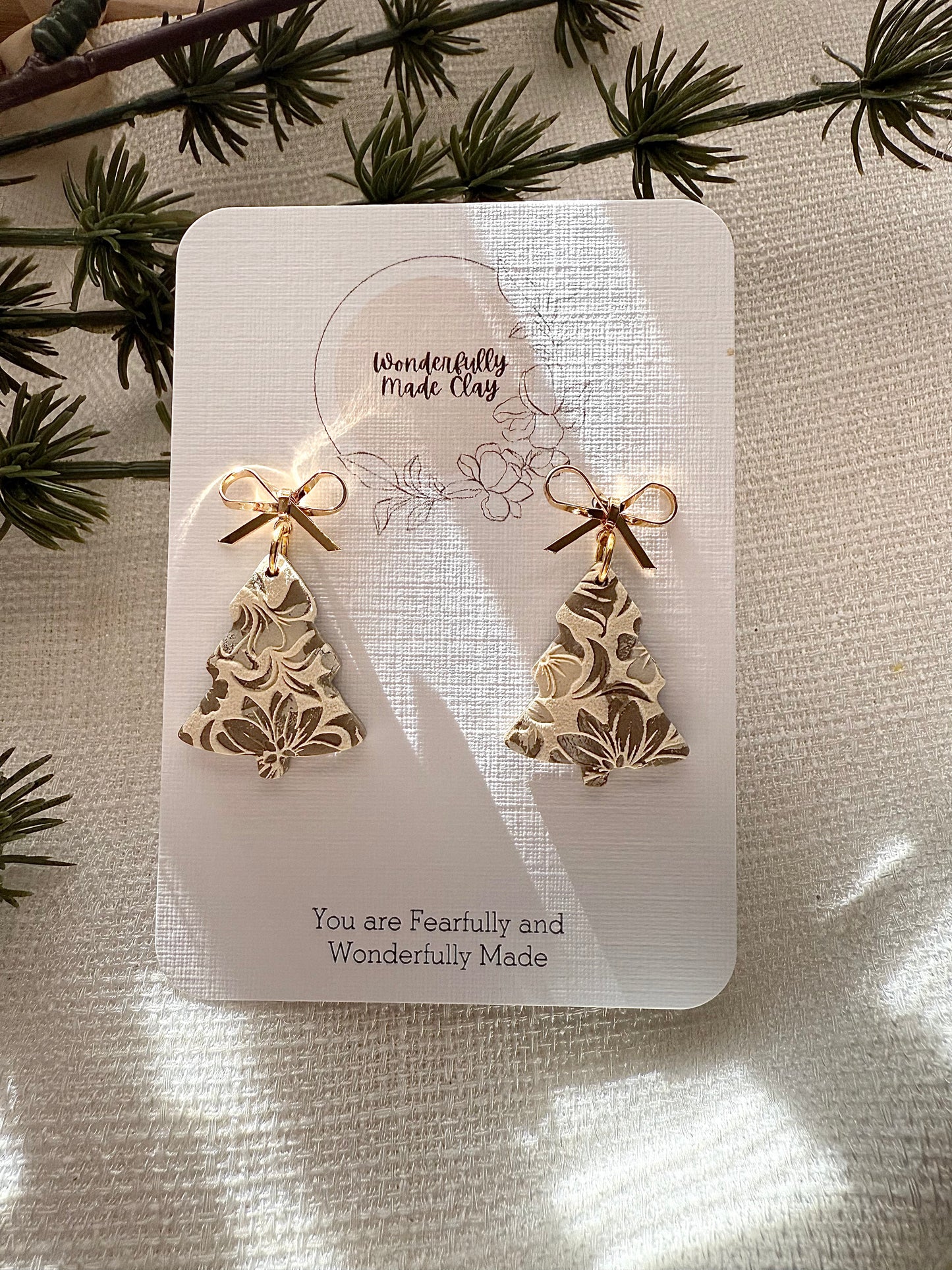 Green Lacy Christmas Trees