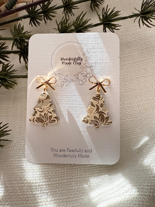 Green Lacy Christmas Trees