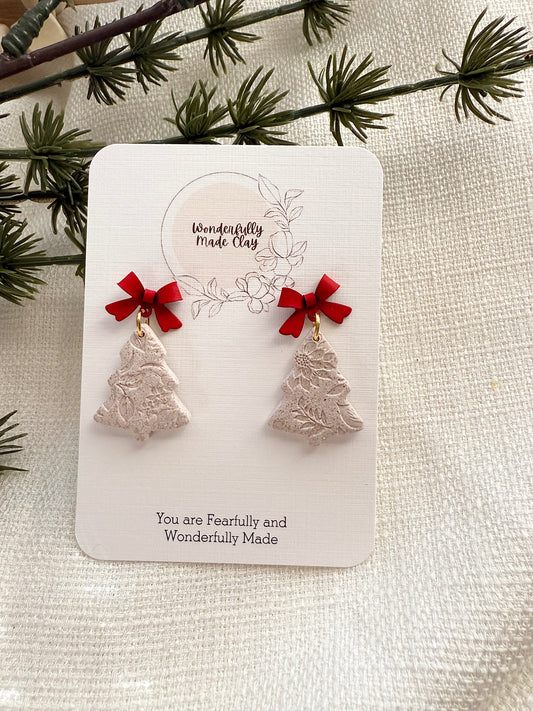 White Lacy Christmas Trees